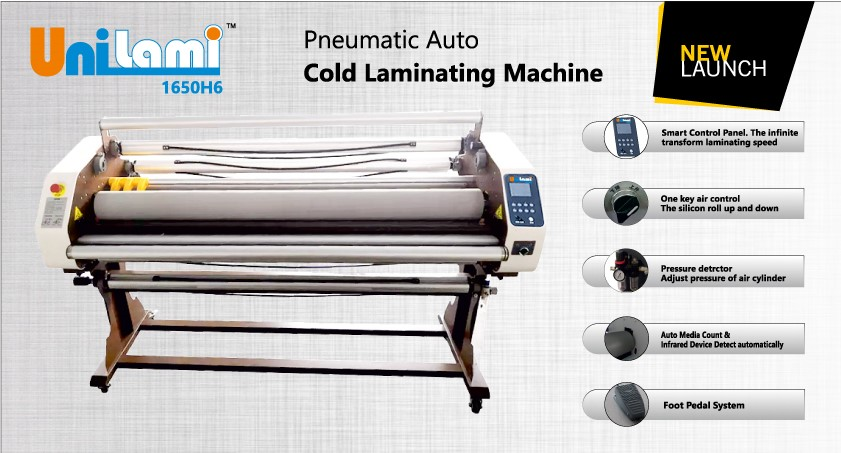 Unilami 1650H6 – Pneumatic Auto Cold Laminating Machine