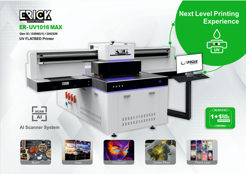 ERICK UV 1016 MAX - AI Scanner UV Flatbed Printer